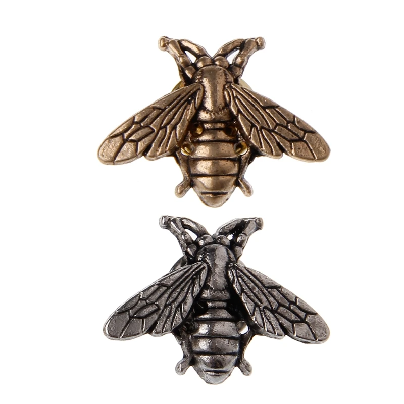 

Vintage Metal Bees Pins Tiny Insect Brooches Novelty For Suit Vest Male Jewelry