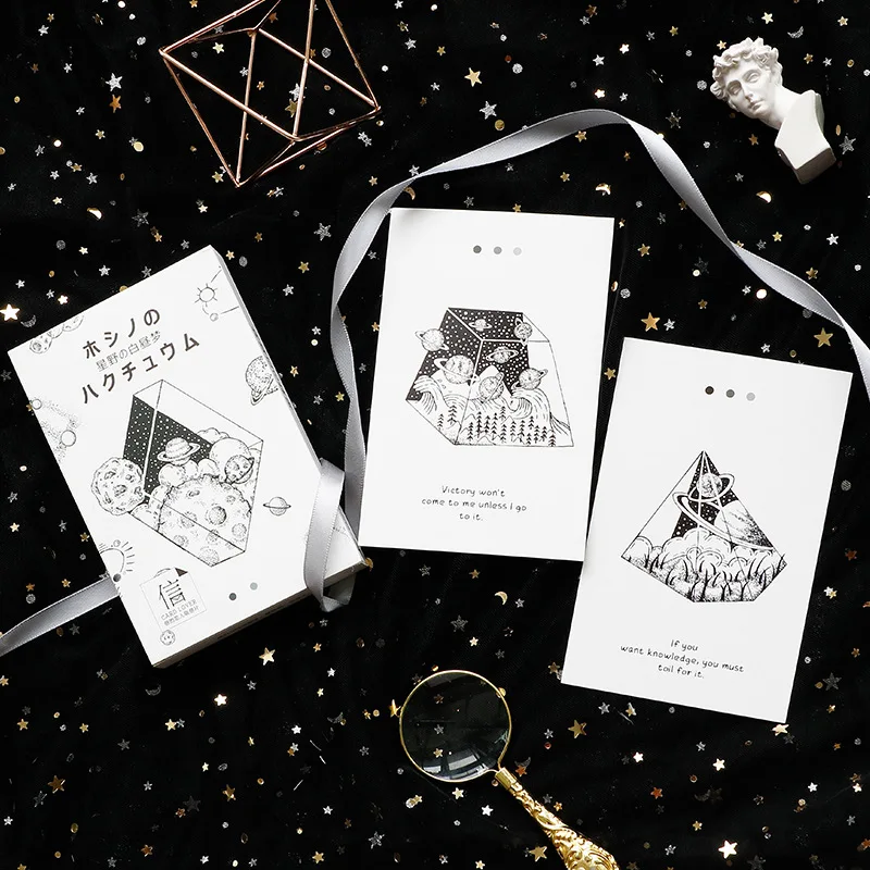 

3 set/1 lot Small Day dream Greeting Card Postcards Birthday Bussiness Gift Card Set Message Card