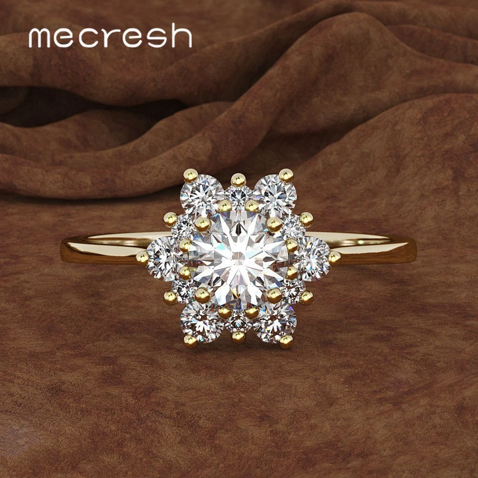 Mecresh, топ, кубический цирконий, цветок, свадебные кольца, женские обручальные кольца, роскошные обручальные кольца, модные ювелирные изделия, 3 цвета, JZ099