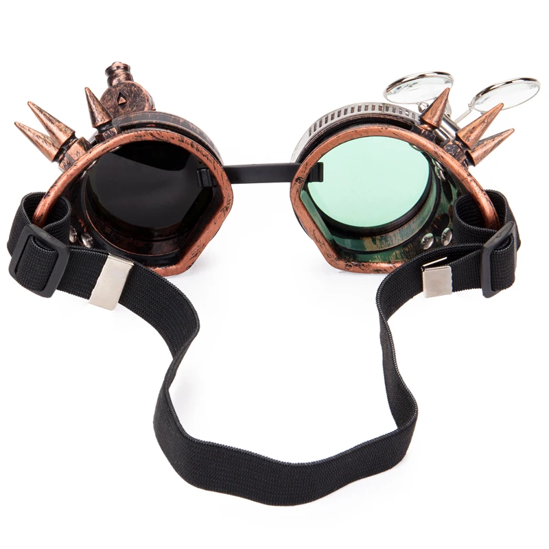 FLORATA заклепки очки для мужчин и женщин стимпанк винтажные Круглые Солнцезащитные очки готические очки винтажные Ретро панк солнцезащитные очки