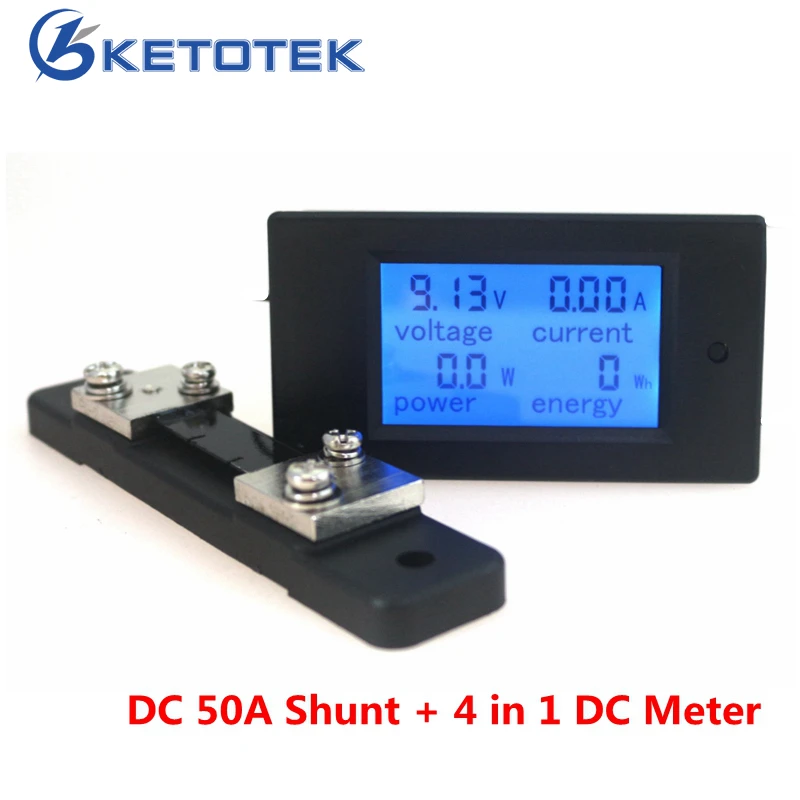 DC 6.5-100V 50A/100A Digital Voltmeter Ampermeter LCD 4 in 1 DC Voltage Current Power Energy Meter Detector with Shunt цена DC 6.5-100V 50A/100A Digital Voltmeter Ampermeter LCD 4 in 1 DC Voltage Current Power Energy Meter Detector with Shunt цены онлайн