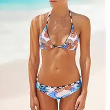 Новые дизайнерские бикини 1 комплект женские сексуальные ананас отличное качество печати пляжный бюстгальтер с подкладкой Холтер причудливый купальник Женские Купальники