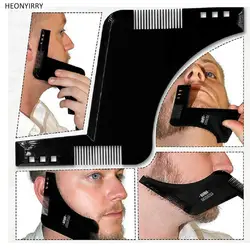 1 шт. Высококачественная форма для бороды шаблон для укладки плюс гребень для бороды для мужчин инструмент ABS расческа для волос борода