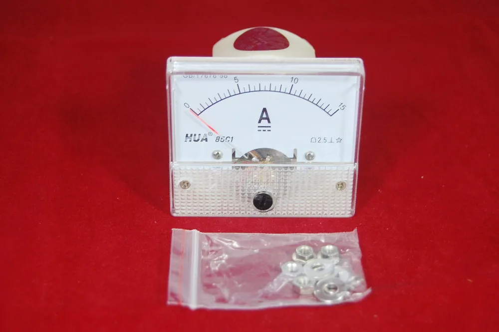 1PC DC 0-200uA  Analog Ammeter Panel AMP Current Meter 60*70MM directly Connect 