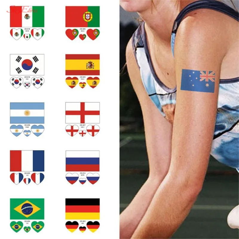

50pcs World 2018 Cup National Team Tattoo Temporary Football Sports Watching Game Body Sticker 5ZHH281-50