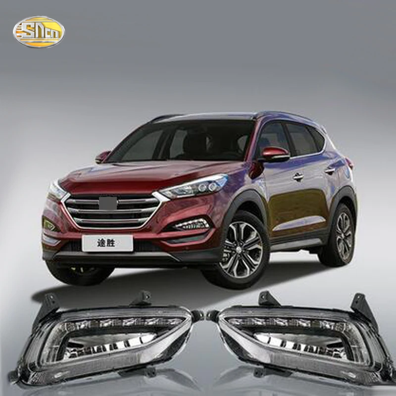 SNCN светодиодный дневные ходовые огни для hyundai Tucson Противотуманные фары дальнего света DRL