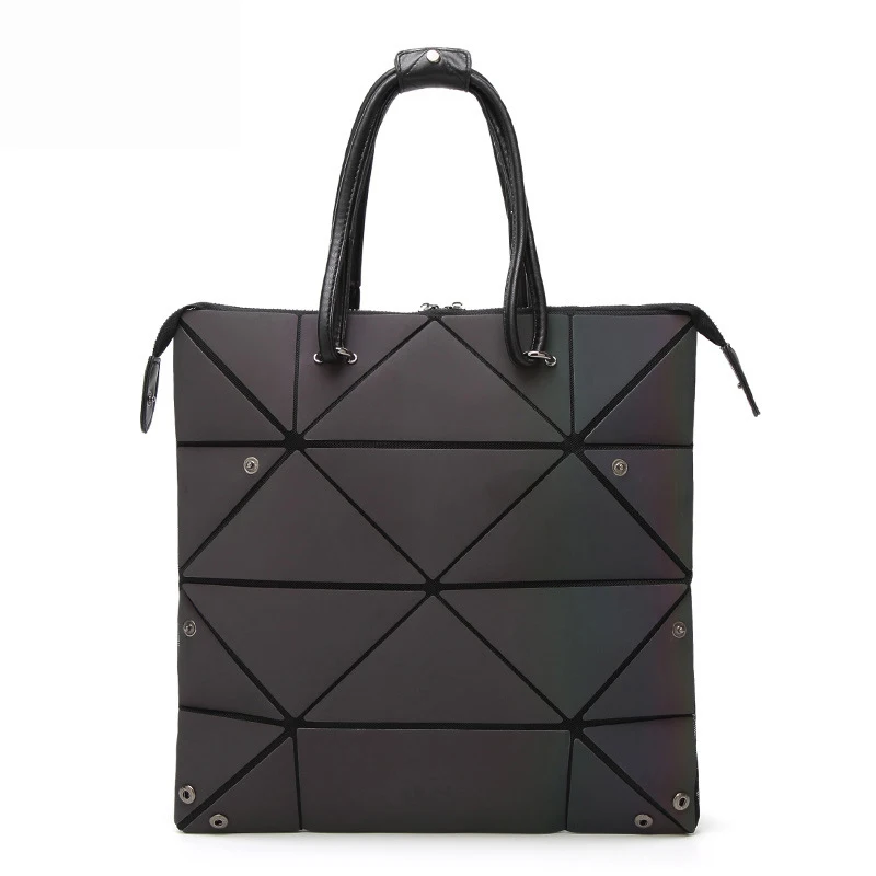 

2019 Women Luminous Geometry Bao Bag Diamond Tote Female Shoulder Bags Laser Plain Folding Handbags Messenger Bag bolsos mujer