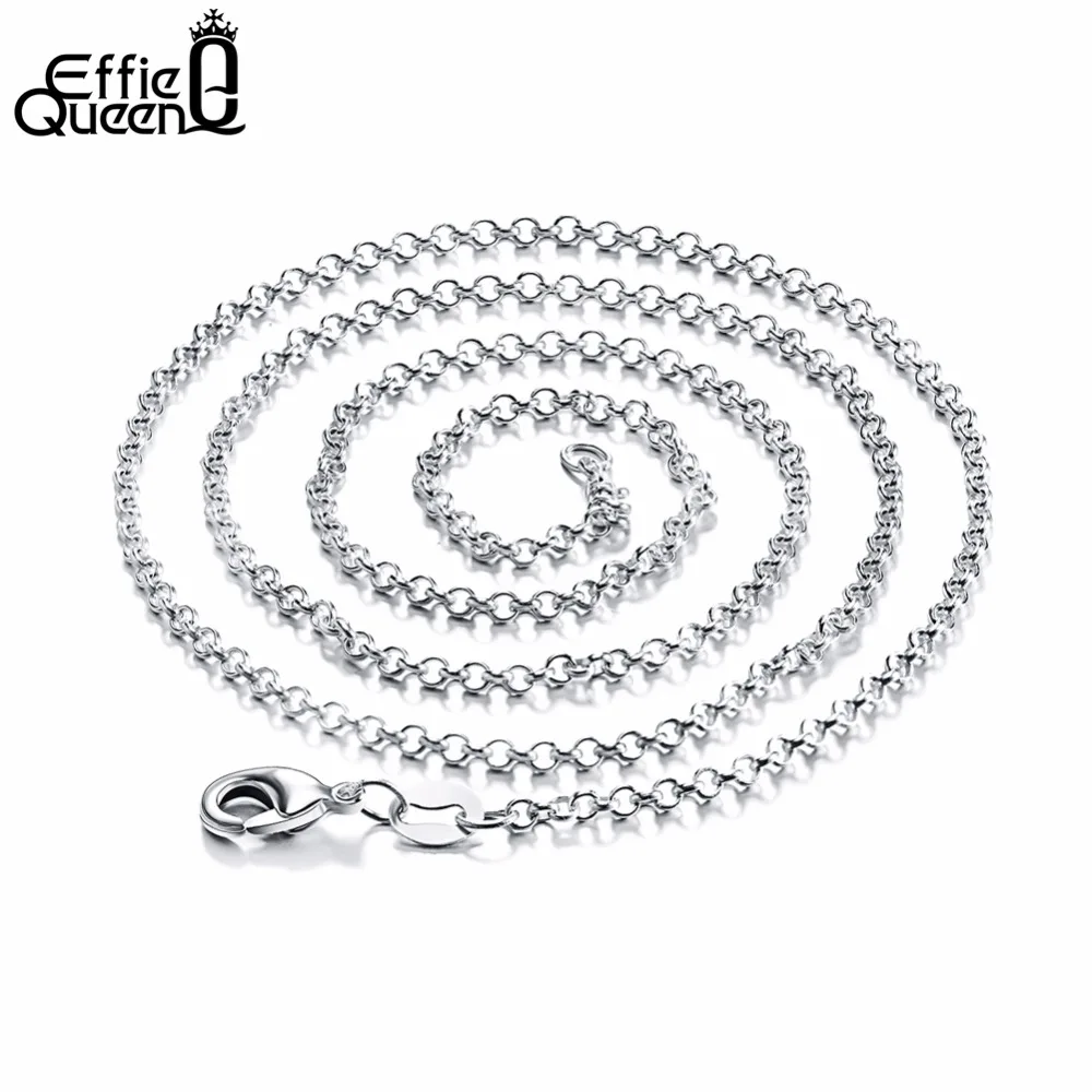 

Effie Queen Simple Design Women Necklace Twisted Singapore Chains For Pendant Top Quality WC04