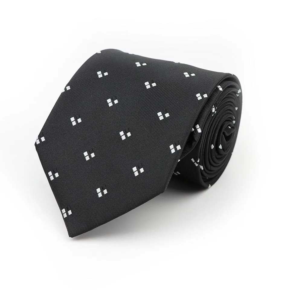8 см шелковые повседневные Галстуки для мужчин Классические полиэфирные тканые вечерние галстуки Жаккардовые тонкие галстуки - Цвет: 13