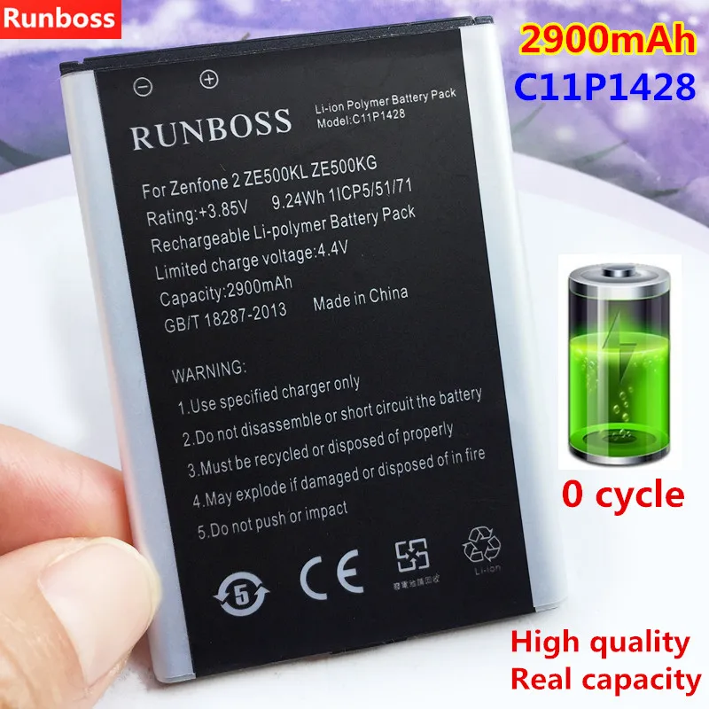 

Runboss New Original 2900mAh C11P1428 Battery For Asus Zenfone 2 Zenfone2 Laser ZE500KL ZE500KG Replacement Mobile Phone Battery