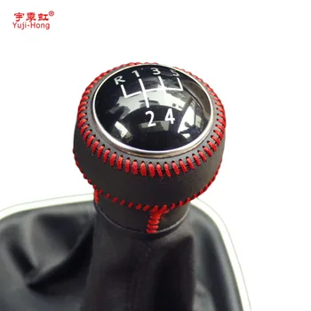 

Yuji-Hong Car Gear Covers Case for Volkswagen Golf 6 2010 Bora 2011 Sagitar 2012 Manual Shift Collars Genuine Leather Auto Cover