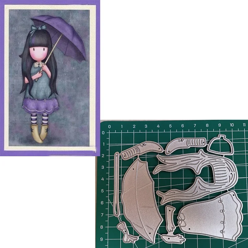 

Umbrella Girl Metal Cutting Dies 2019 Scrapbooking Craft Dies Cut Stamps Embossing Stencils Invitation Card Making
