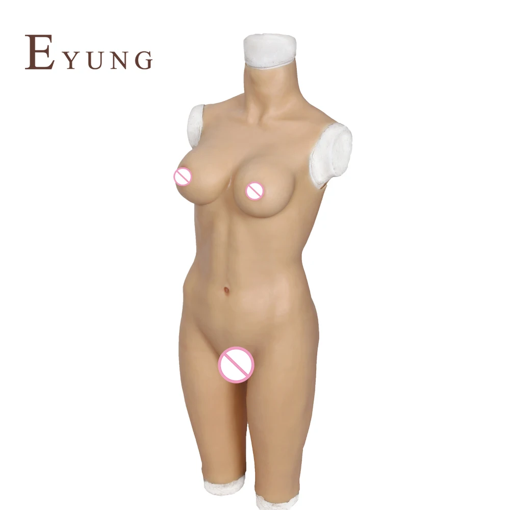 Боди костюм с формой груди и искусственная вагина для драг-королевы Косплей зентай костюм для трансвеститов Реалистичная грудь настоящая кожа