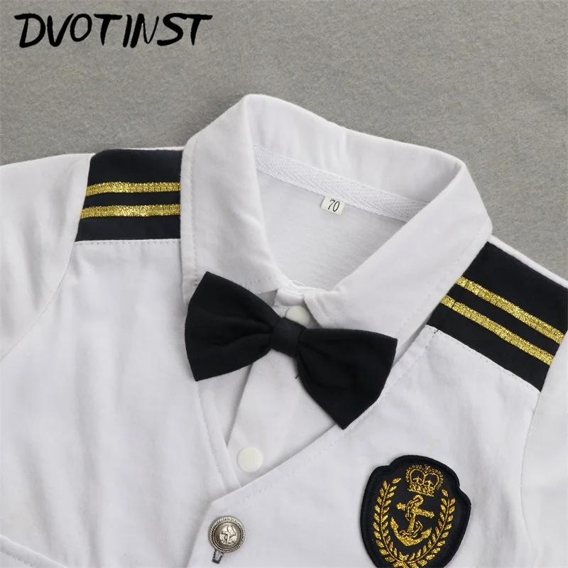 Для маленьких мальчиков одежда Рубашка с короткими рукавами моряка капитанский комбинезон Хэллоуин игровой костюм для косплея наряд Спортивный костюм для малышей Костюмы костюм