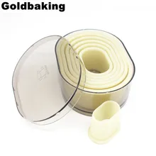 Oval Nylon Cortador de La Galleta de La Galleta Del Molde Set de 7 Unidades