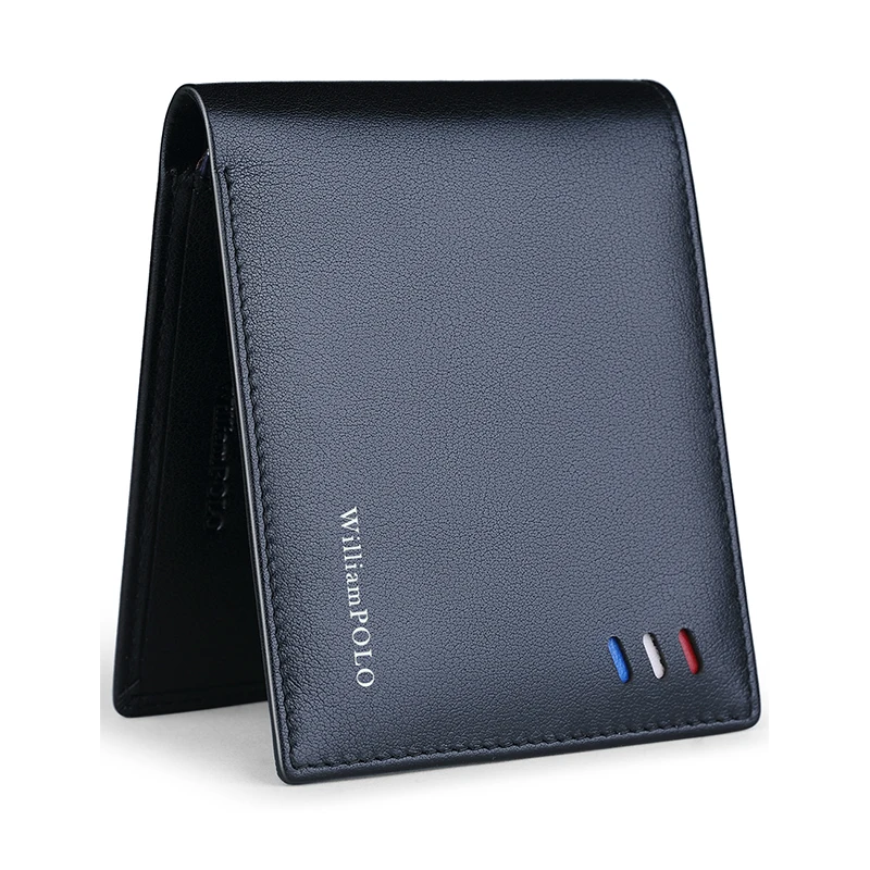 WILLIAMPOLO Men's Slim Wallet Genuine Leather Mini Purse Casual Design Wallet Fashion Brand Short Small Pouch Gift WILLIAMPOLO Men's Slim Wallet Genuine Leather Mini Purse Casual Design Wallet Fashion Brand Short Small Pouch Gift