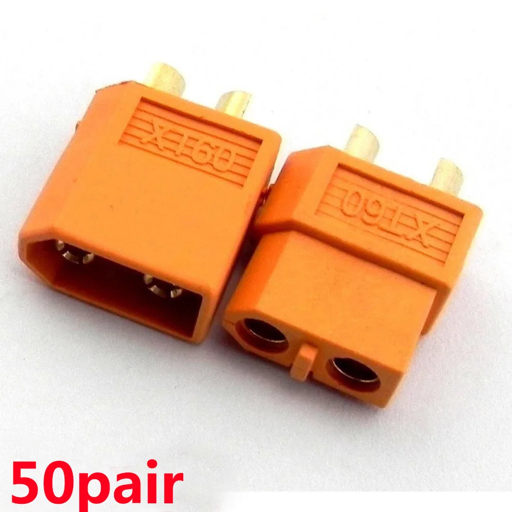 

50 Pairs XT60 Male Female Bullet Connectors Plugs For RC LiPo Battery