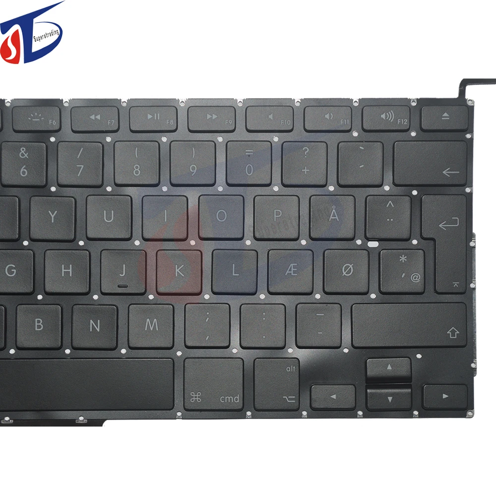 5 шт./лот новый оригинальный датский DK Дания клавиатура для MacBook Pro 13 ''A1278 Дания клавиатура 2009 2010 2011 2012 год