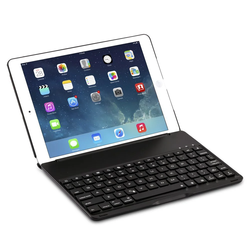 Для iPad 5 Air Slim Smart Clamshell 7 видов цветов LED подсветка алюминиевая Беспроводная Bluetooth