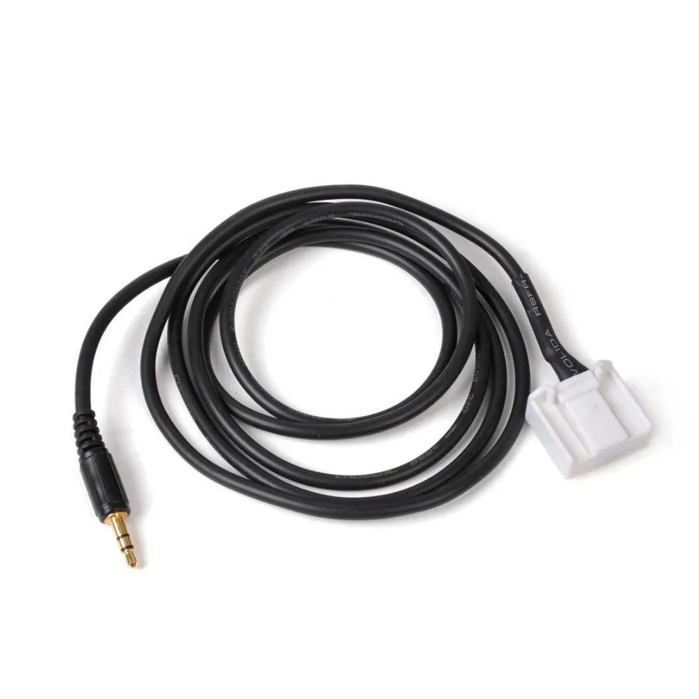 

For Toyota 1pc ABS 3.5MM AUX In Audio Radio Earphone MP3 Phone Male Input Adapter Cable Black Accessories