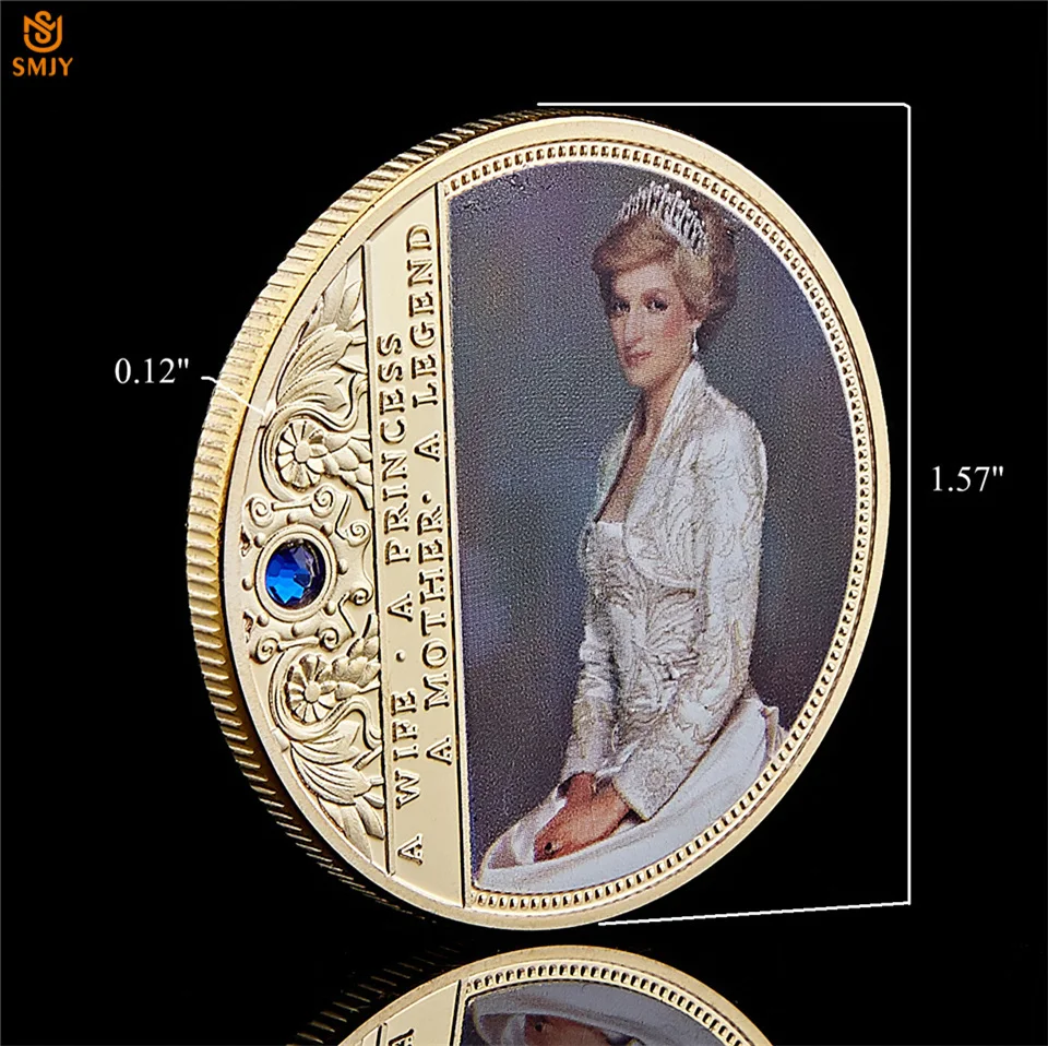 Последняя Роза британская принцесса Диана позолоченная копия королева Памятная коллекция монет значение