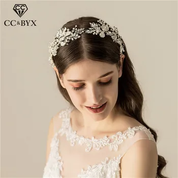 

CC 100% Handmade Headbands Hairbands Crown Luxury Jewelry Wedding Hair Accessories For Women Bridal Princess Shine Vintgae O543