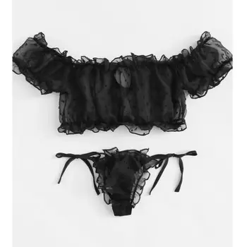 

Womens Summer Sexy Lingerie Babydoll Lace Bra Set G-string Panty Underwear Nightwear Nightdress Nightgown Sleepwear