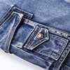 ABOORUN Summer Men's Cargo Denim Shorts Military Multi Pockets Biker Short Jeans for male x1358 3