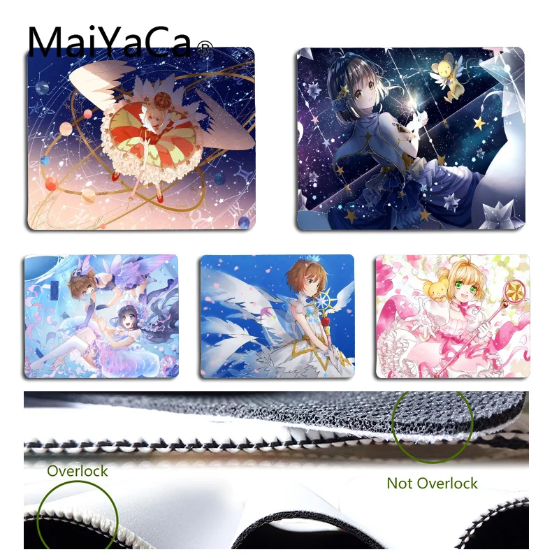 

MaiYaCa New Design Card captor sakura kinomoto anime girl Laptop Computer Mousepad Size for 18x22cm 25x29cm Rubber Mousemats