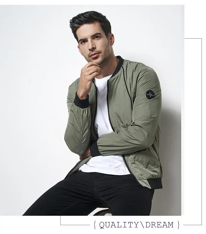 MuLS 2019 Spring Jacket Men Autumn Mandarin Baseball Collar Jacket Coat Suede Spring Mens Male Fit Outwear Size M-4XL Drop-Ship05