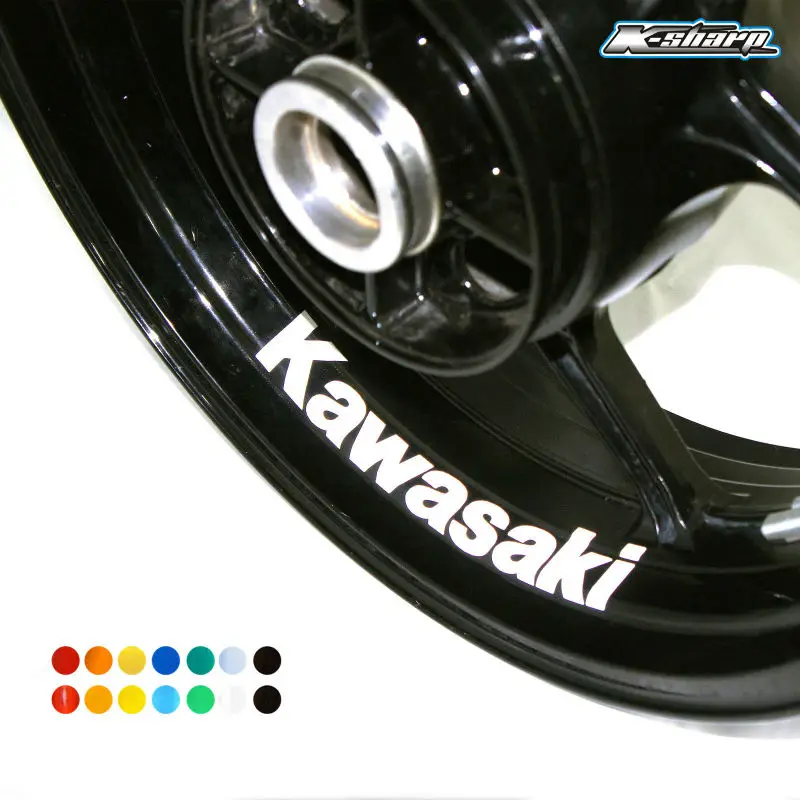 

8 X CUSTOM INNER RIM DECALS WHEEL Reflective STICKERS STRIPES FIT KAWASAKI kawasaki