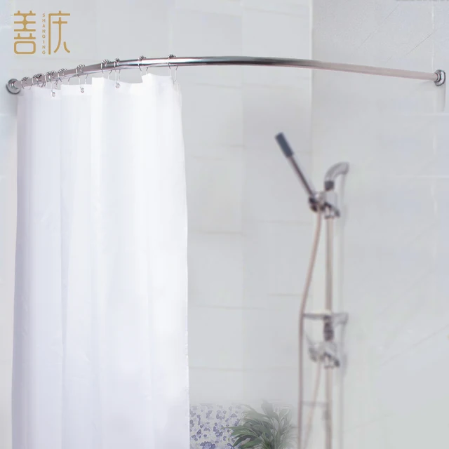 L Set Curved Shower Curtain Rod Type Stainless Steel L Set Curved Shower Curtain Rod Type Stainless Steel Bathroom Bath
