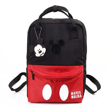 

Mickey minnie Backpack For Teenage Girls big capacity Women's Black Cartoon Print Travel Bags Cute School Bags