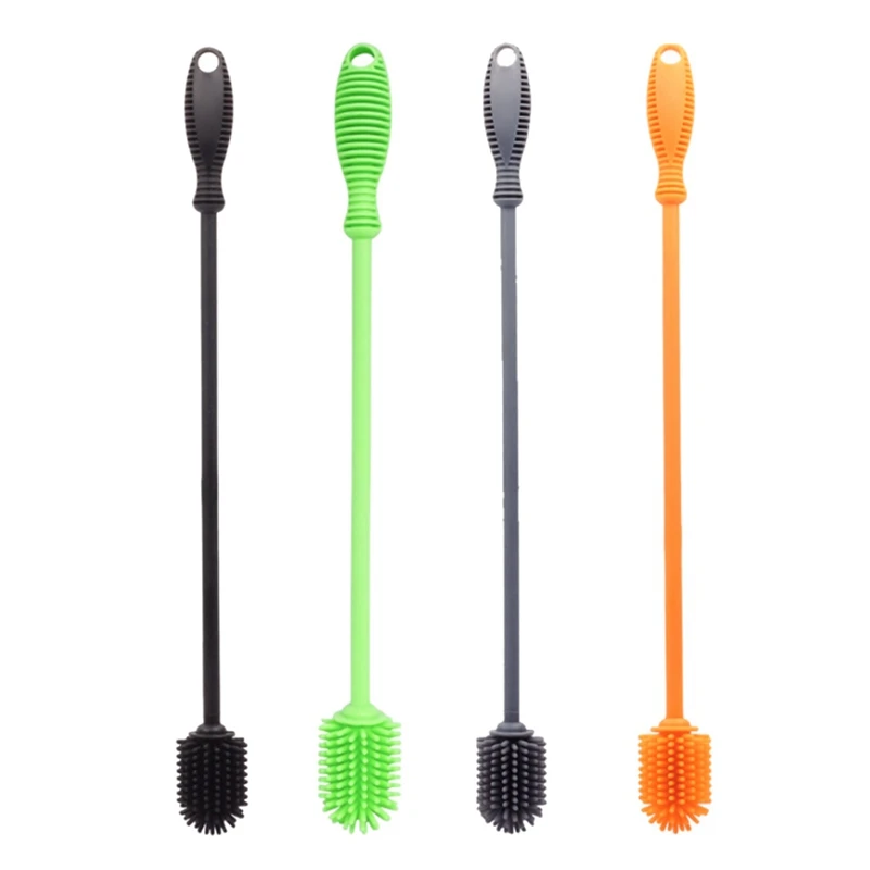 

Home Silicone Long Handle Bottle Cleaning Brush Water Bottle Cleaner for Washing Baby Bottles Hydroflasks Bottle Vase Glassware