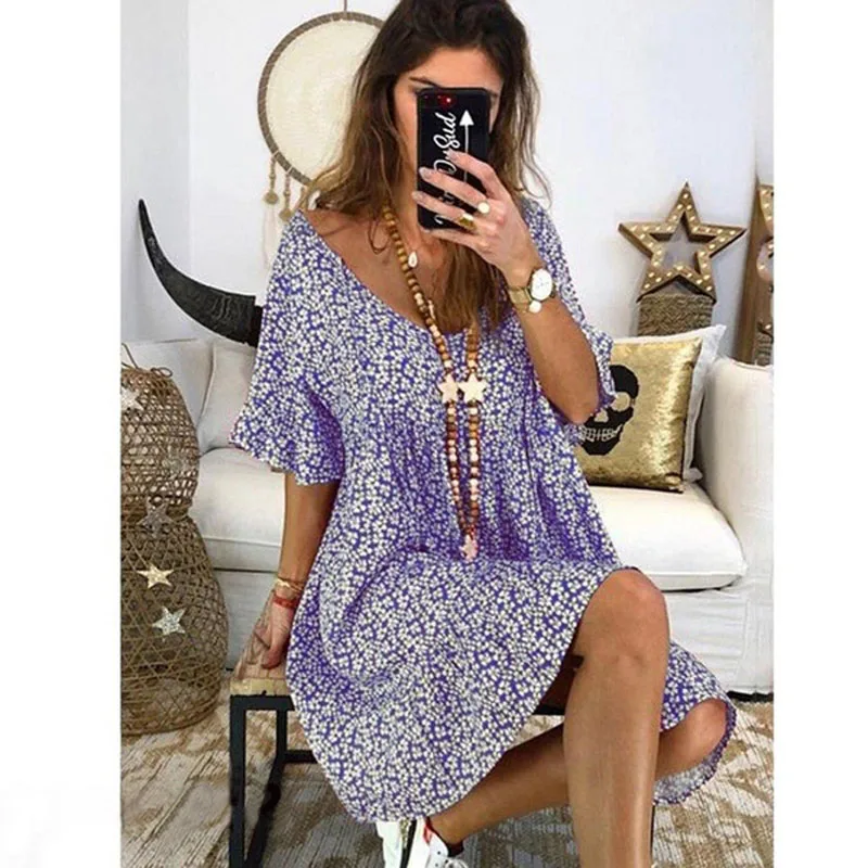 Pagoda Sleeve Print Retro Maternity Dresses For Pregnant Women Clothes Short Sleeve Ladies Vestido Female Summer Pregnancy Dress - Цвет: Лаванда