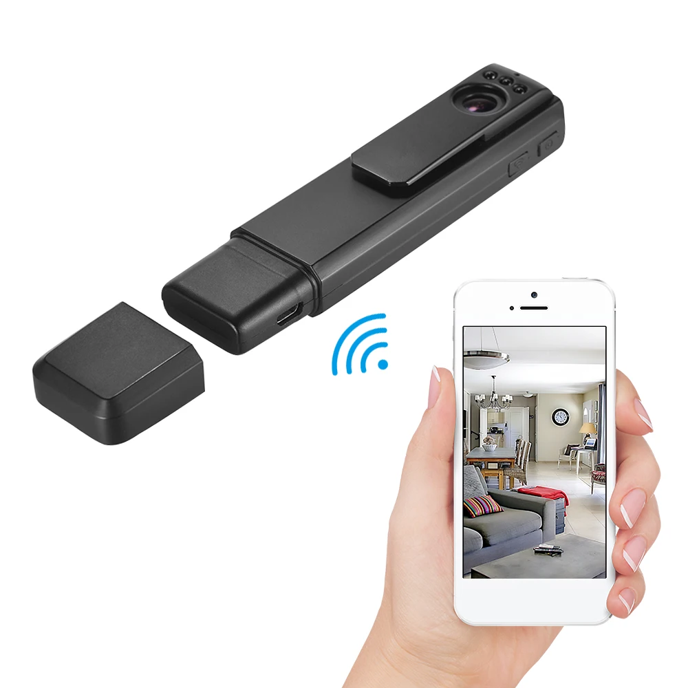 

Wifi Mini Digital Camera Video Recorder Pen 1080P HD Remote Monitor Motion Detection Night Vision with APP Support 128GB TF Card