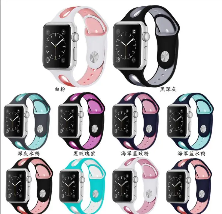 fashion rubber Two-color silicone sports strap for Cartier iphone role men x Apple watch band 42mm 38mm bracelet iwatch belt fashion rubber Two-color silicone sports strap for Cartier iphone role men x Apple watch band 42mm 38mm bracelet iwatch belt