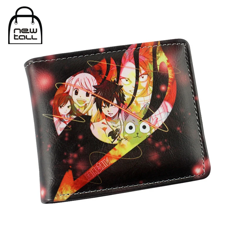 Men PU Leather Anime Fairy Tail Cartoon Card Wallet Purse