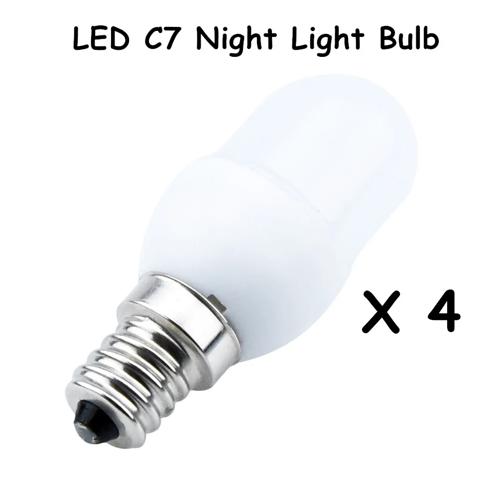 LED C7 Night Light Bulbs, 0.5 Watt (7W 10W Replacement) Incandescent