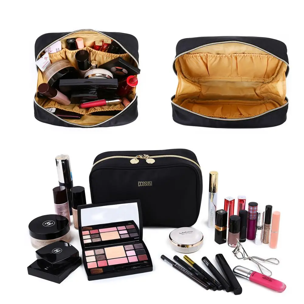ECOSUSI New Fashion Travel Cosmetic Cases Multifunction Makeup Organizer Bag Women Nylon Toiletry Kits Makeup Bags Wash Bag