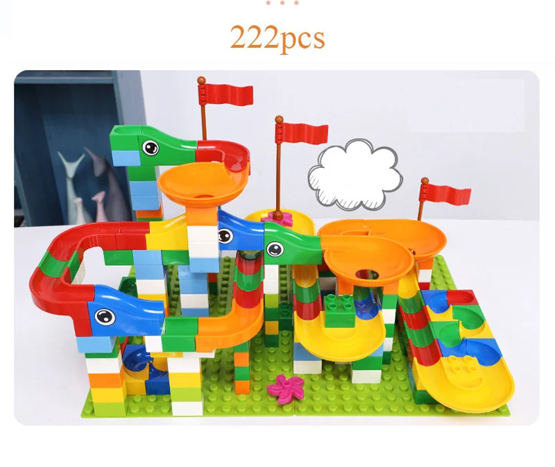 222 шт. DIY сборка трубопровода детские развивающие игрушки большой размер трек строительные блоки водопровод строительство