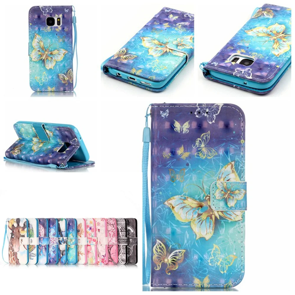 

Flip PU Leather Wallet Cover Case For Samsung Galaxy A3 A5 J3 J5 2016 S4 S5 S6 S7 edge plus J2 Prime Note 5 7 Phone Case