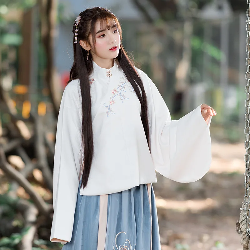 Китайское платье hanfu женское платье Чонсам традиционная китайская одежда для женщин китайская блузка Китайский костюм