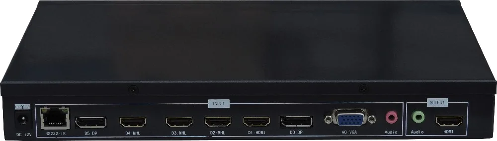 TK-TN 703 4K смешанный переключатель сигналов с разрешением до 3840*2160@ 60 Гц, поддержка 1 VGA 2 DP 4HDMI входа, 1 HDMI2.0 выхода