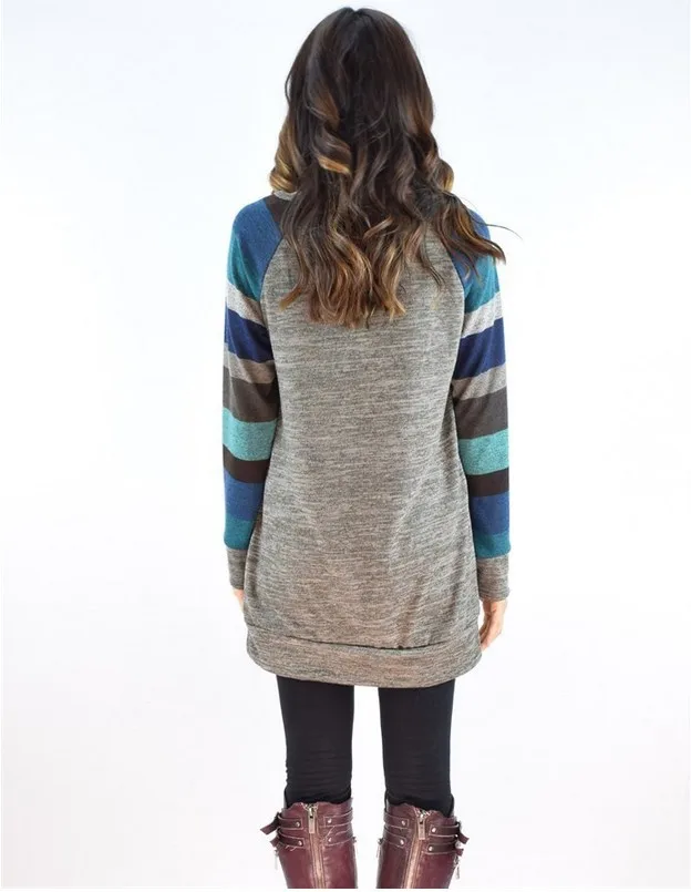 Best Selling Explosions Long-sleeved Striped Color Matching Slim Long Four-color Five Yards Best Selling Explosions Long-sleeved Striped Color Matching Slim Long Four-color Five Yards