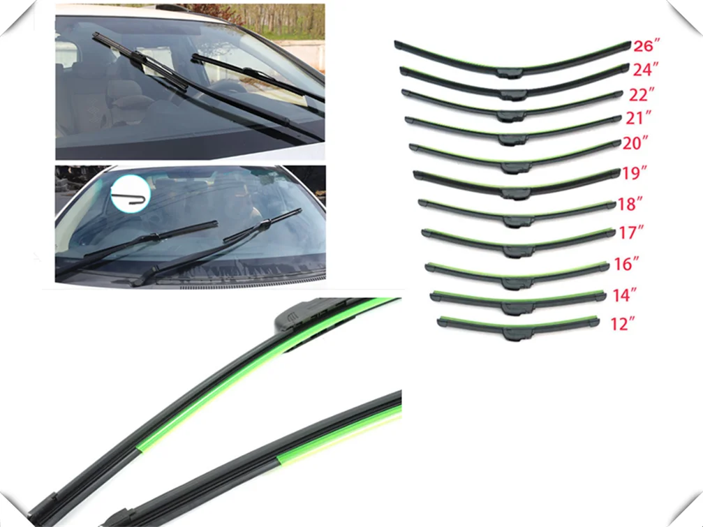 Auto parts windshield wiper U-shaped without bracket rubber for Audi I Ah Ah A8 A3 A4 A6 A5 Q7 R A3 3-Door