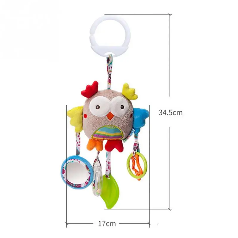 2019 Cartoon Bird Baby Bed Stroller Hanging Rattles Newborn Puppet Rabbit Teether Appease Plush Toy  BB Bell Paper Rubber Rings