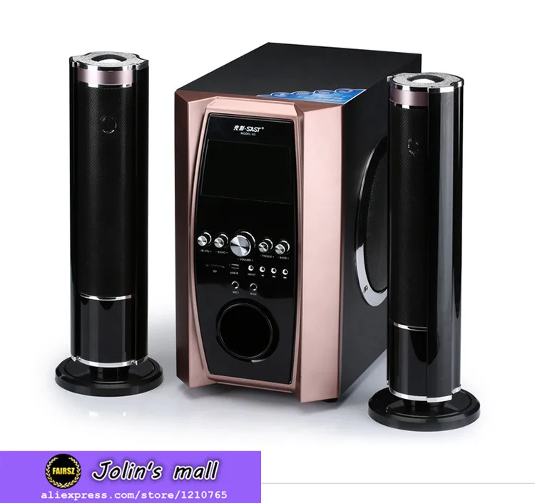 

2.1 stereo Bluetooth Home amplifier subwoofer desktop home TV karaoke audio combination Disco lamp/ wireless MIC/ 80W /USB/SD