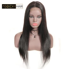 Morichy 4x4 прямые парики из человеческих волос для женщин бразильские парики Remy парик из натуральных волос Средняя часть 150