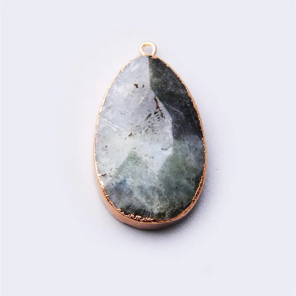 

10pcs Natural green Agates druzy connector pendant gold druzy necklace pendants natural stone pendulum handmade jewelry making
